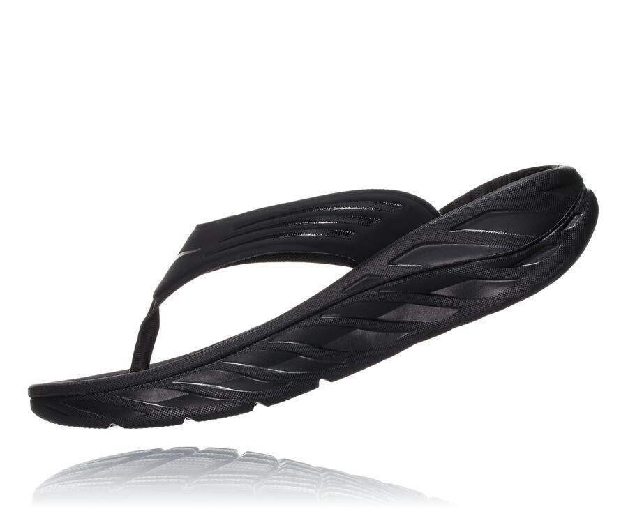 Sandals Mens - Hoka One One ORA Recovery Flip - Black - VJEXSBY-56